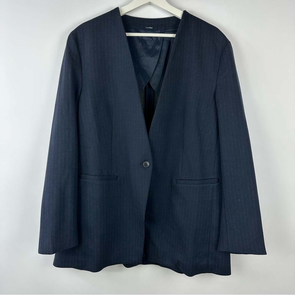 Spanx Collarless One Button Oversized Blazer - image 3